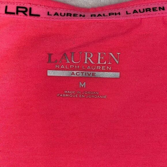 Lauren Ralph Lauren Neon Pink and Black Active Top Long Sleeve Stretch Medium - Picture 6 of 6
